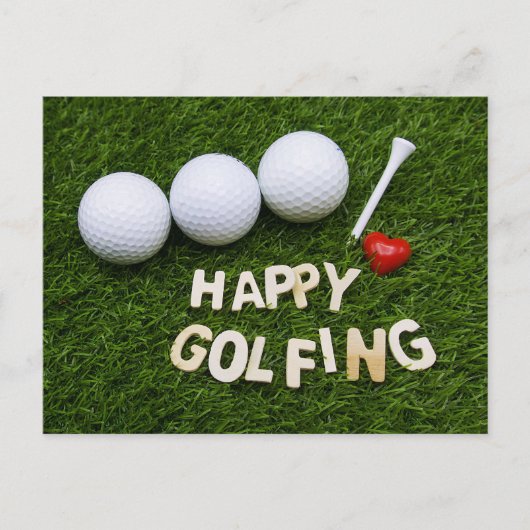 Happy Golfing Briefkaart (Voorkant)