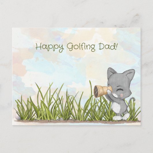 Happy Golfing Papa Funny Vaderdag Briefkaart (Voorkant)