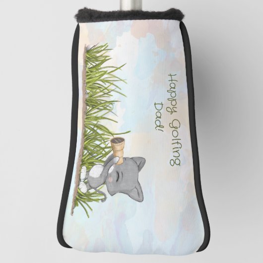 Happy Golfing Papa Funny Vaderdag Golfheadcover (Draai 90)