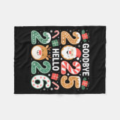 Happy Goodbye 2025 Hello 2026 Festive New Year Loo Fleece Deken (Voorkant (Horizontaal))