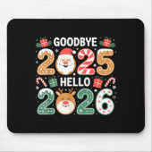 Happy Goodbye 2025 Hello 2026 Festive New Year Loo Muismat (Voorkant)