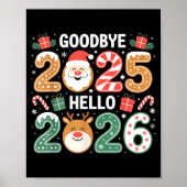 Happy Goodbye 2025 Hello 2026 Festive New Year Loo Poster (Voorkant)