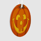 Happy Goofy Jack O Lantern Halloween Pumpkin Face Ornament (voorkant)