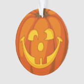 Happy Goofy Jack O Lantern Halloween Pumpkin Face Ornament (voorkant)