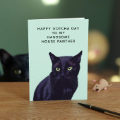 Happy Gotcha Day Black Cat Birthday Kaart