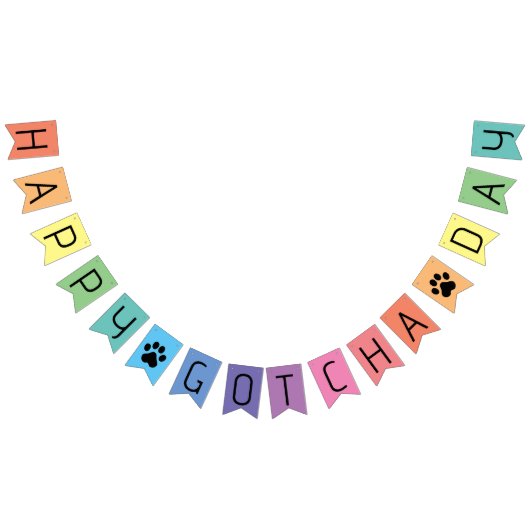 "Happy Gotcha Day" Dog Adoption Celebration Vlaggetjes (Alle)