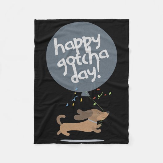 Happy Gotcha Day Dog New Puppy Adoption Birthday C Fleece Deken (Voorkant)