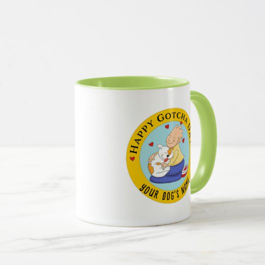 Happy Gotcha Day Mok Personaliseer het ook (Voorkant rechts)