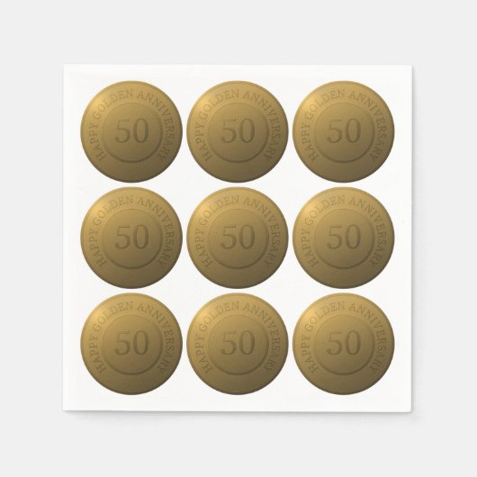 Happy gouden bruiloft servet (Voorkant)