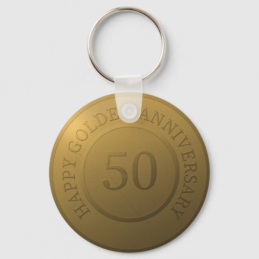 Happy gouden bruiloft sleutelhanger (Voorkant)