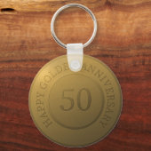 Happy gouden bruiloft sleutelhanger (Voorkant)
