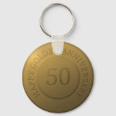 Happy gouden bruiloft sleutelhanger (Achterkant)