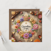 Happy Govardhan Puja Kaart (Voorkant / Achterkant in situ)