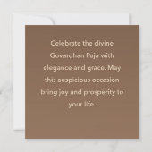 Happy Govardhan Puja Kaart (Achterkant)