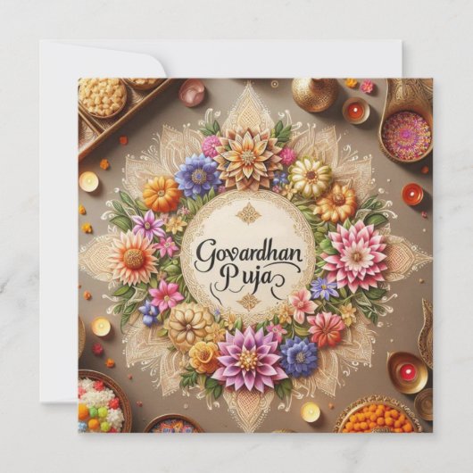 Happy Govardhan Puja Kaart (Voorkant)
