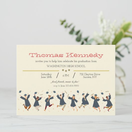 Happy Graduates Afstuderen Kaart (Staand voorkant)