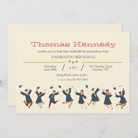 Happy Graduates Afstuderen Kaart (Voorkant / Achterkant)