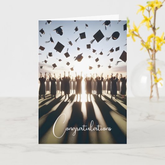 Happy Graduating Class Kaart (Gele Bloem)