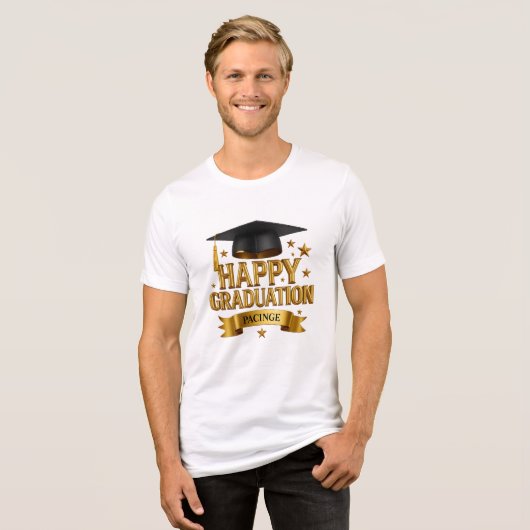 Happy Graduation Tri-Blend Shirt (Voorkant volledig)