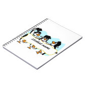 Happy Graduing danserende pinguïns met banner Notitieboek (Linkerzijde)