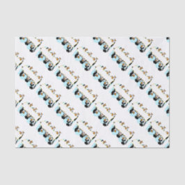 Happy Graduing danserende pinguïns met banner Tissuepapier