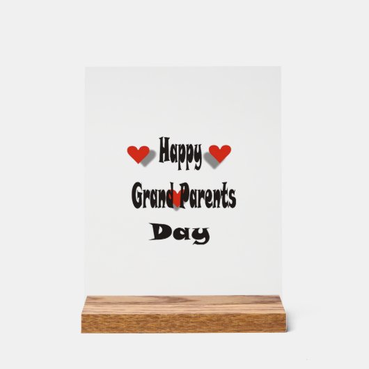 Happy Grand Parent Day Acryl Bord (Voorkant)