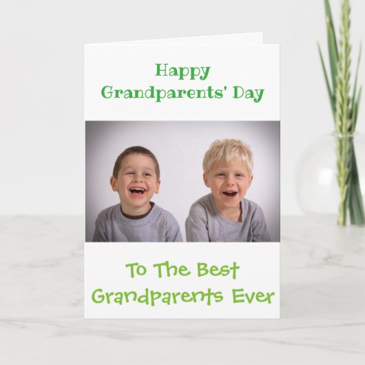 Happy Grandouders Day Best Ever Custom Photo Kaart (Voorkant)