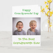 Happy Grandouders Day Best Ever Custom Photo Kaart (Gele Bloem)