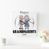 Happy Grandouders Day Clock Vierkante Klok (Huis)