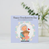 Happy Grandouders Day Grandma en Granddochter Kaart (Staand voorkant)
