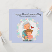 Happy Grandouders Day Grandma en Granddochter Kaart (Voorkant / Achterkant in situ)