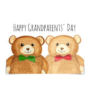 "Happy Grandouders Day" Grootouder Beren Kaart