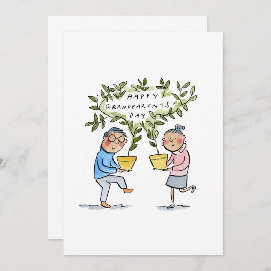 Happy Grandouders Day Kaart (Voorkant / Achterkant)