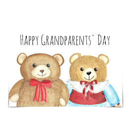 "Happy Grandouders Day" Oma en Opa Beer Kaart