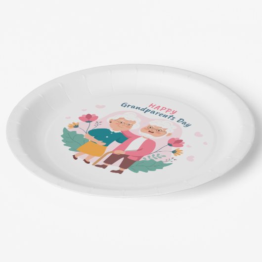 Happy Grandouders Day Papieren Bordje (Gekanteld)