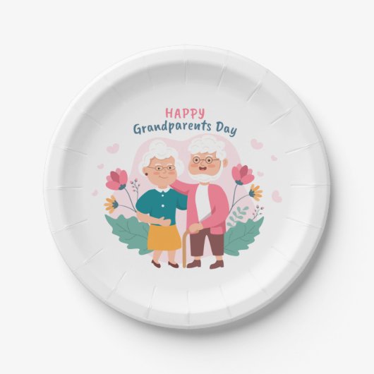 Happy Grandouders Day Papieren Bordje (Voorkant)