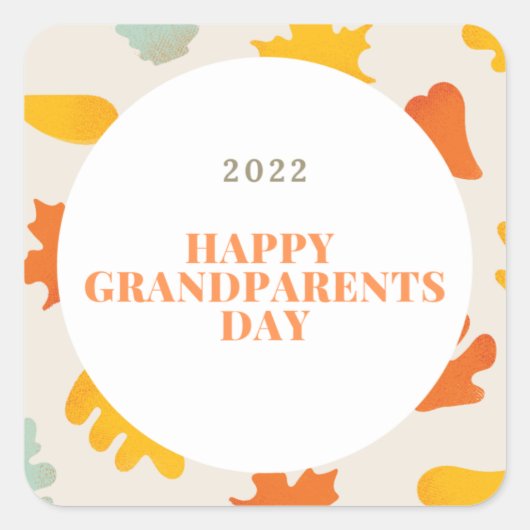 Happy Grandouders Day Square Stickers (Voorkant)