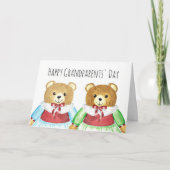 "Happy Grandouders Day" Twee oma Beren Kaart (Voorkant)
