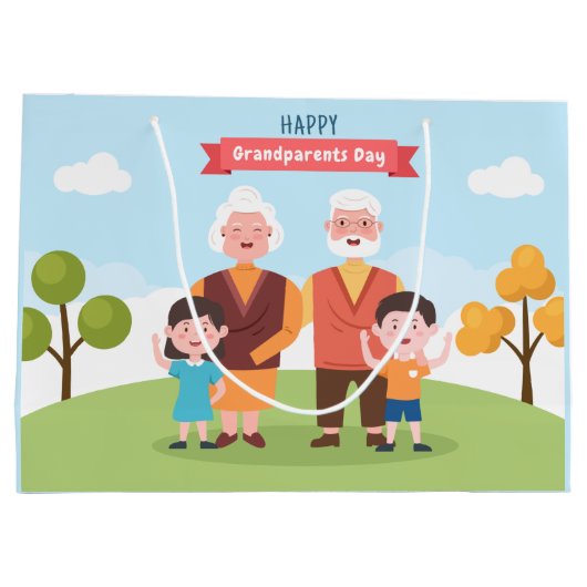 Happy Grandouders Day woordkunst Groot Cadeauzakje (Achterkant)