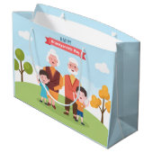 Happy Grandouders Day woordkunst Groot Cadeauzakje (Achterkant Gekanteld)