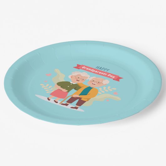 Happy Grandouders Day Word art Paper Borden Papieren Bordje (Gekanteld)