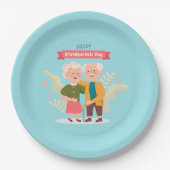 Happy Grandouders Day Word art Paper Borden Papieren Bordje (Voorkant)