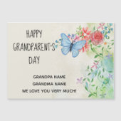 Happy Grandparent's Day, Floral Magnetic Greeting (Voorkant)
