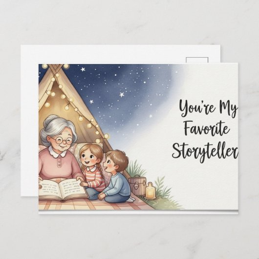 Happy grandparents day postcard briefkaart (Voorkant / Achterkant)