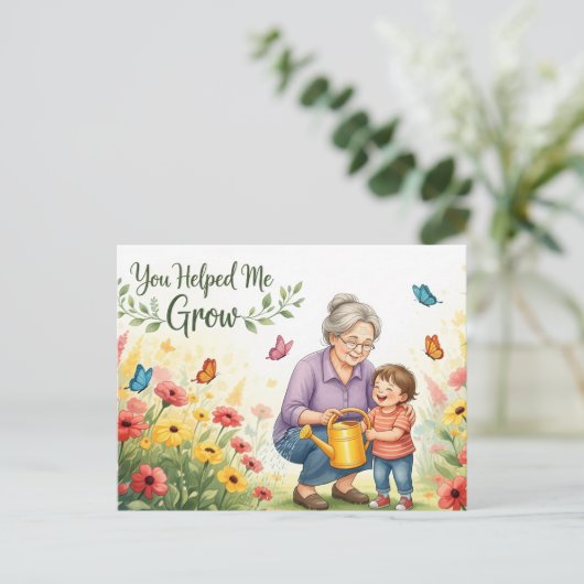 Happy grandparents day postcard briefkaart (Staand voorkant)