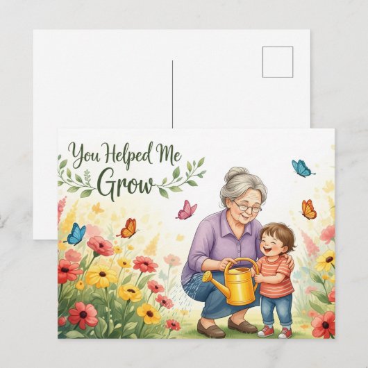 Happy grandparents day postcard briefkaart (Voorkant / Achterkant)