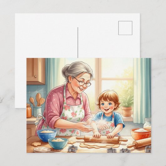 Happy grandparents day postcard briefkaart (Voorkant / Achterkant)