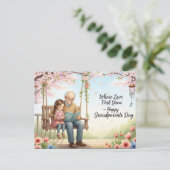 Happy grandparents day postcard briefkaart (Staand voorkant)