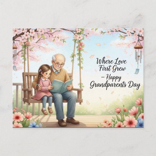 Happy grandparents day postcard briefkaart (Voorkant)