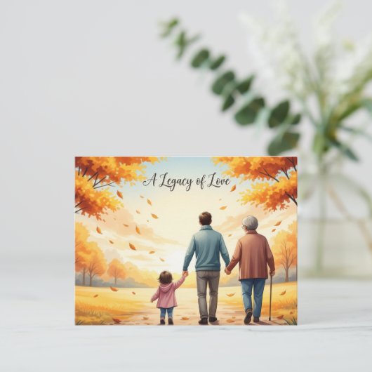 Happy grandparents day postcard briefkaart (Staand voorkant)